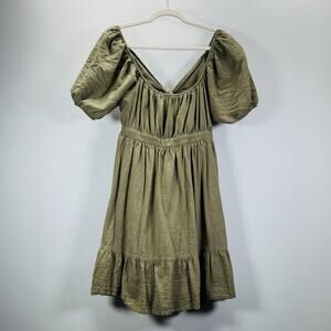 Hesperus Sage Cotton Dress Size XL Boho Cottagecore Fairy Romantic